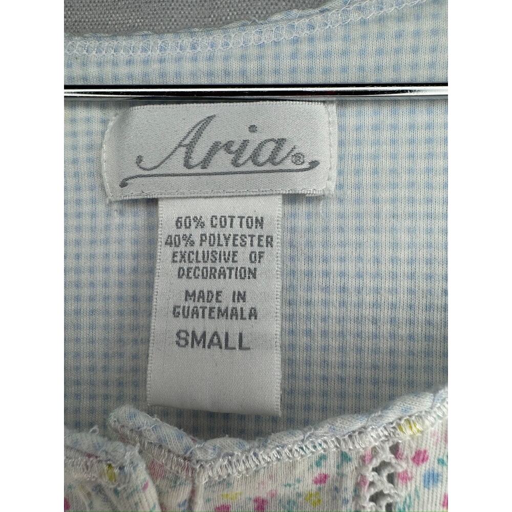 407. Aria Floral Ditsy Print Short Sleeve Nightgown House Dress Size Small - Picture 3 of 7